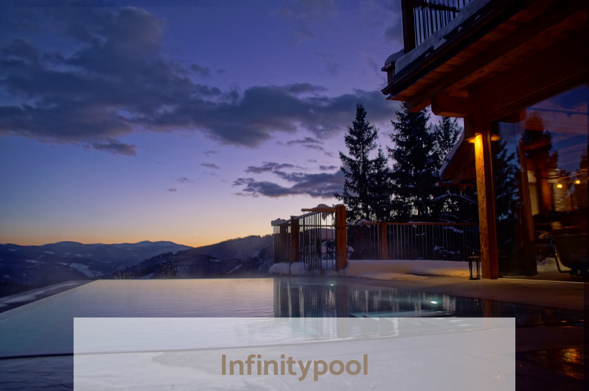 Infinity Pool - heated all the year (34 degrees) - underwater music - cromatherapie - Waldhaus
